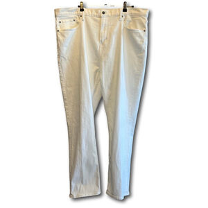 Old Navy Mens Slim Straight Built-In-Flex White Jeans Size 42X30